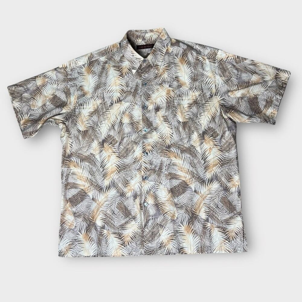 Tori Richard Hawaiian Shirt Mens L Short Sleeve Button Front Cotton Lawn Aloha